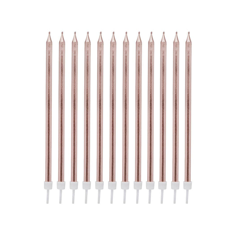 Rose Gold Tall Skinny Wax Candles