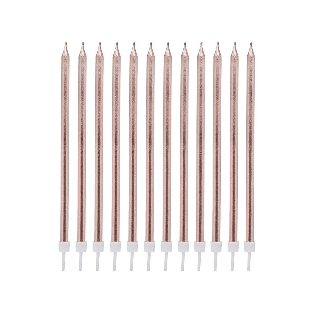 Rose Gold Tall Skinny Wax Candles