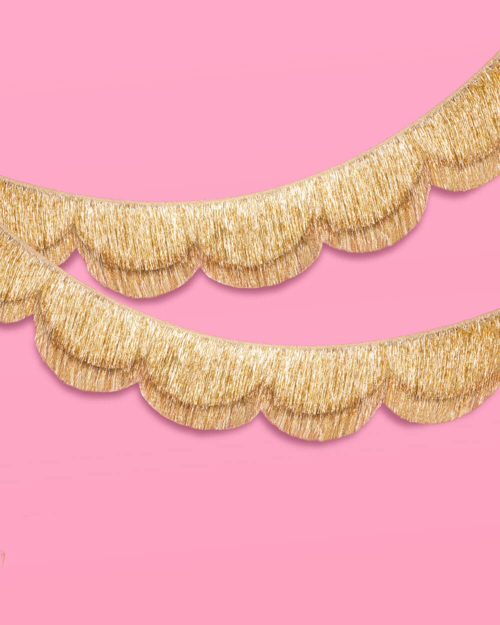 Golden Fringe Scalloped Banner