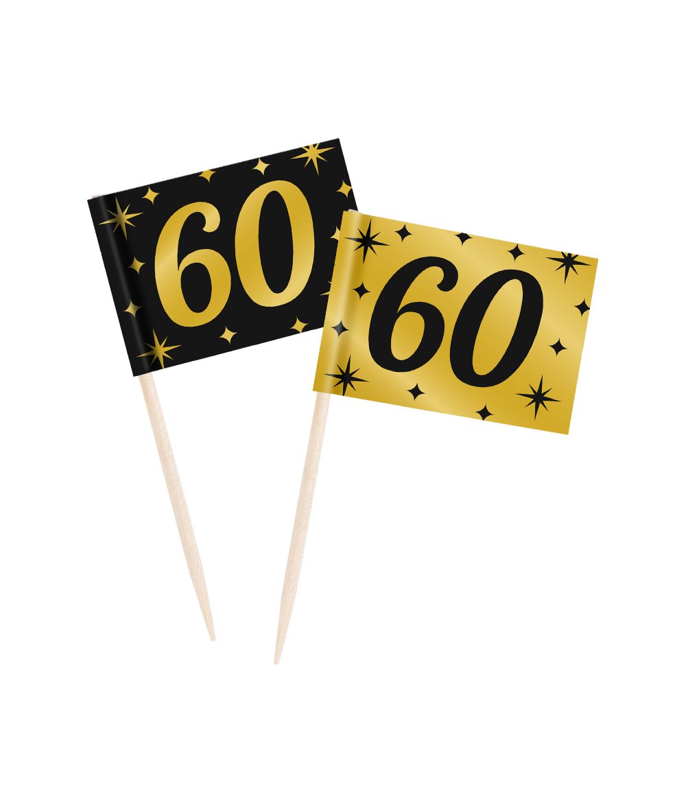 Cheers to 60 Years Cocktail Picks