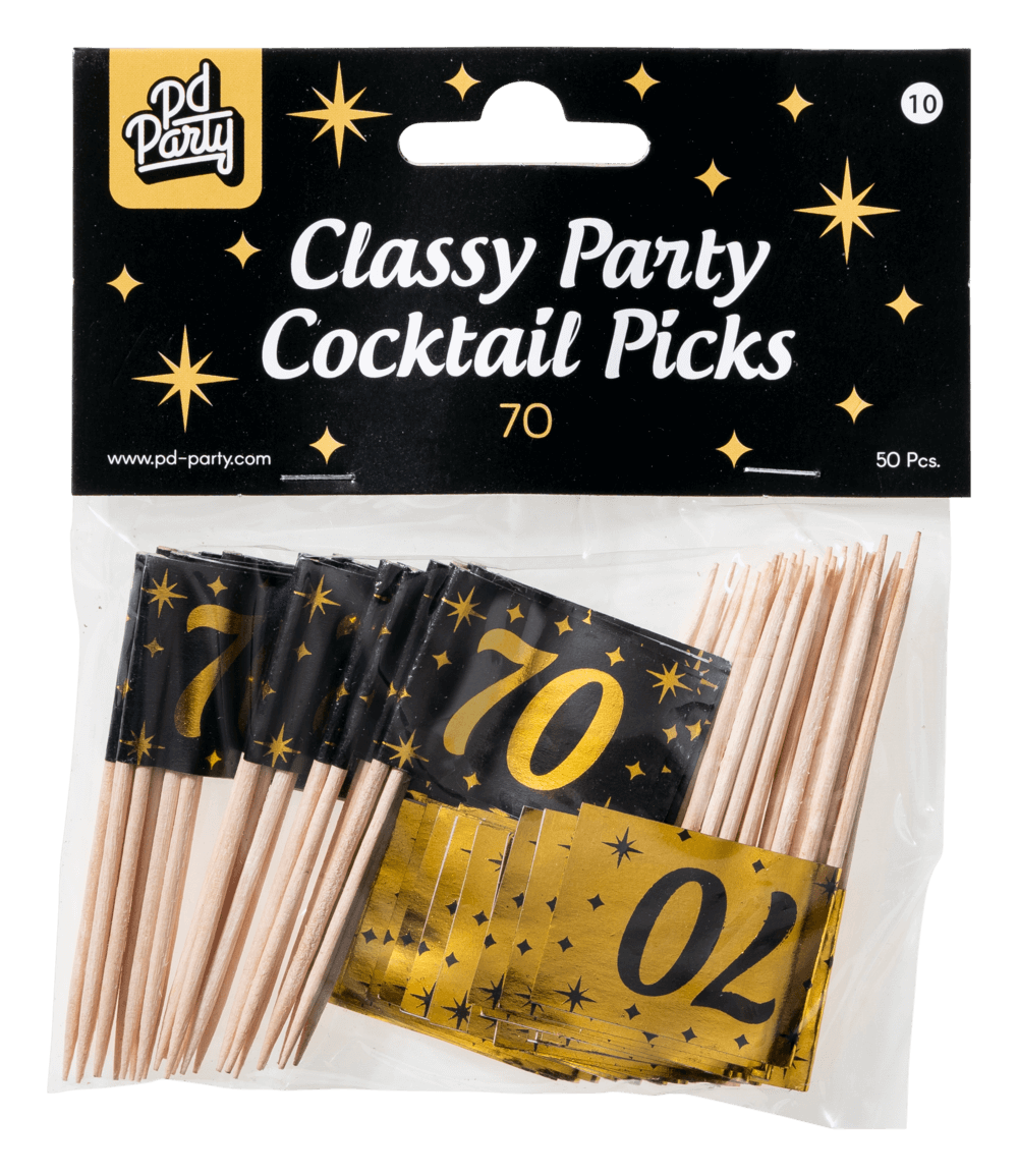 Cheers to 70 Years Cocktail Picks