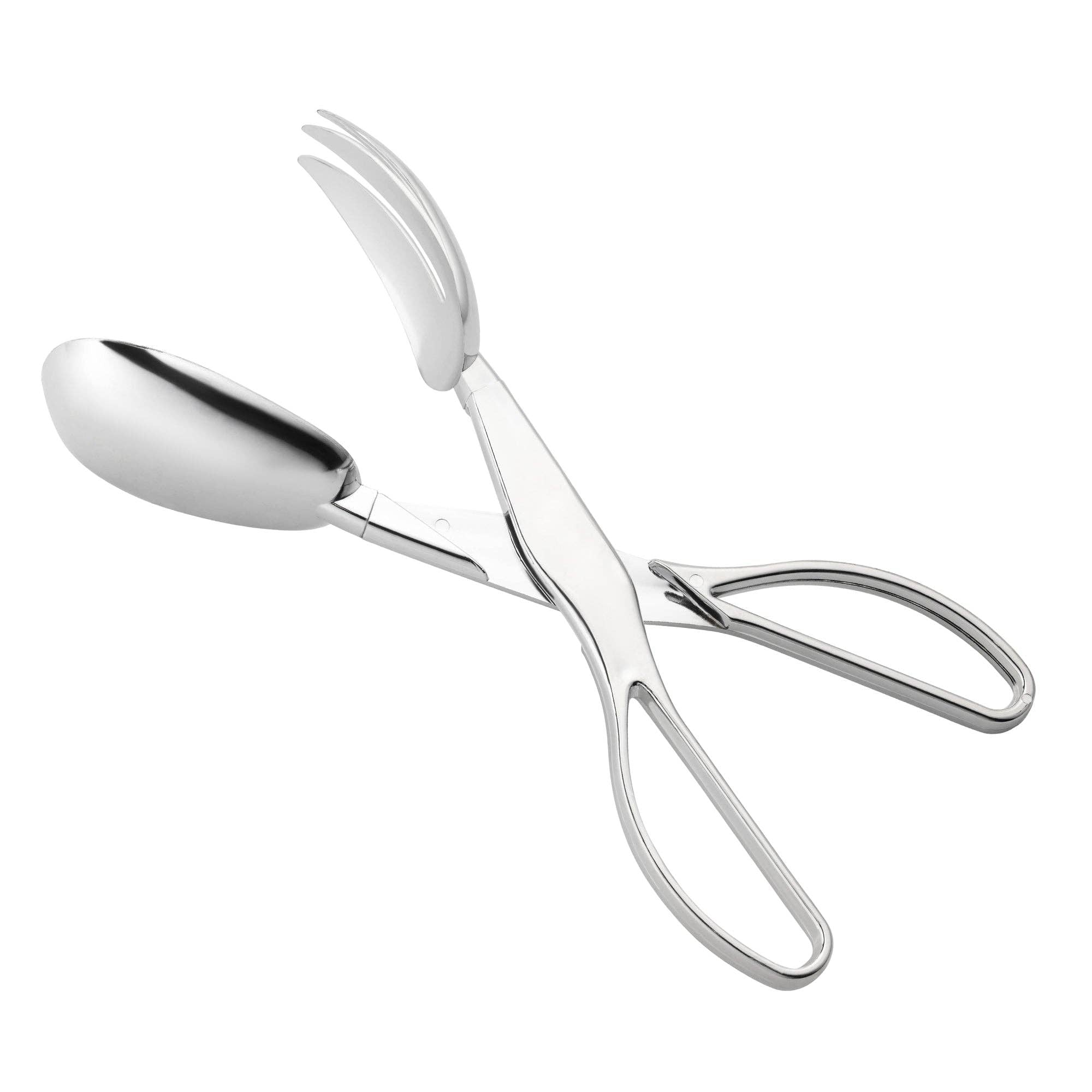 Silver Plastic Serving Salad Scissor Tong