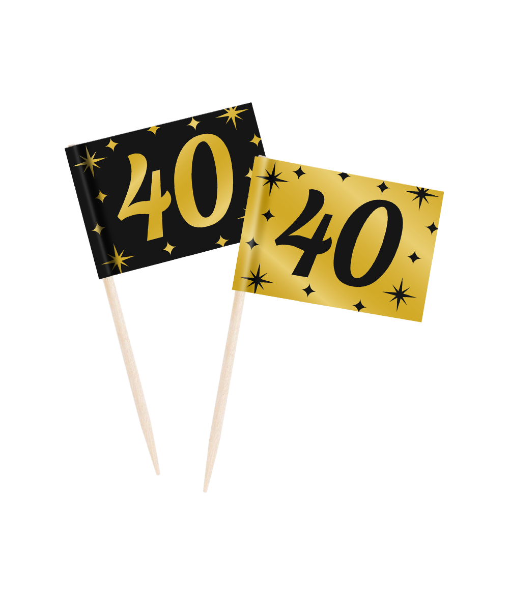 Cheers to 40 Years Cocktail Picks