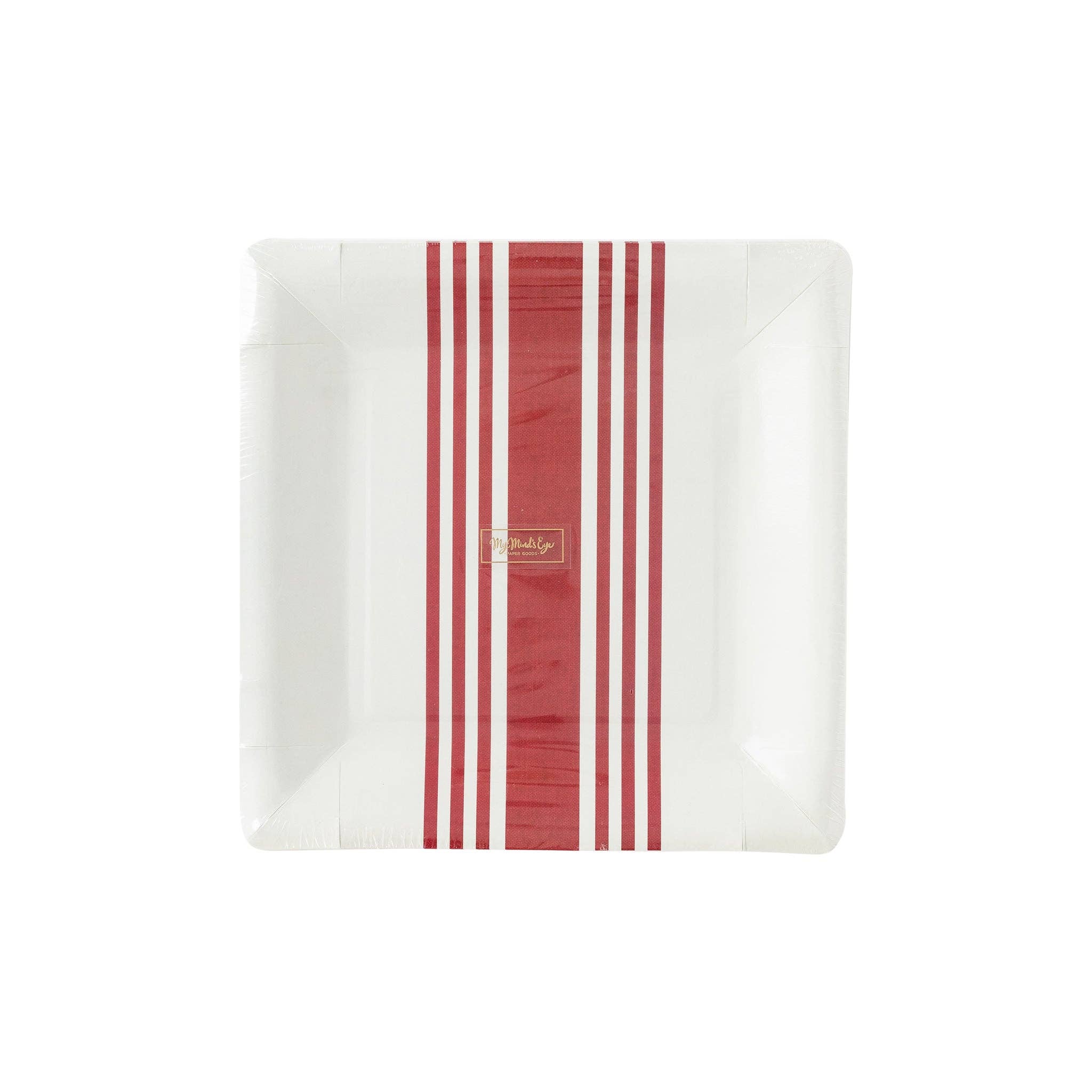 Red Striped Plates