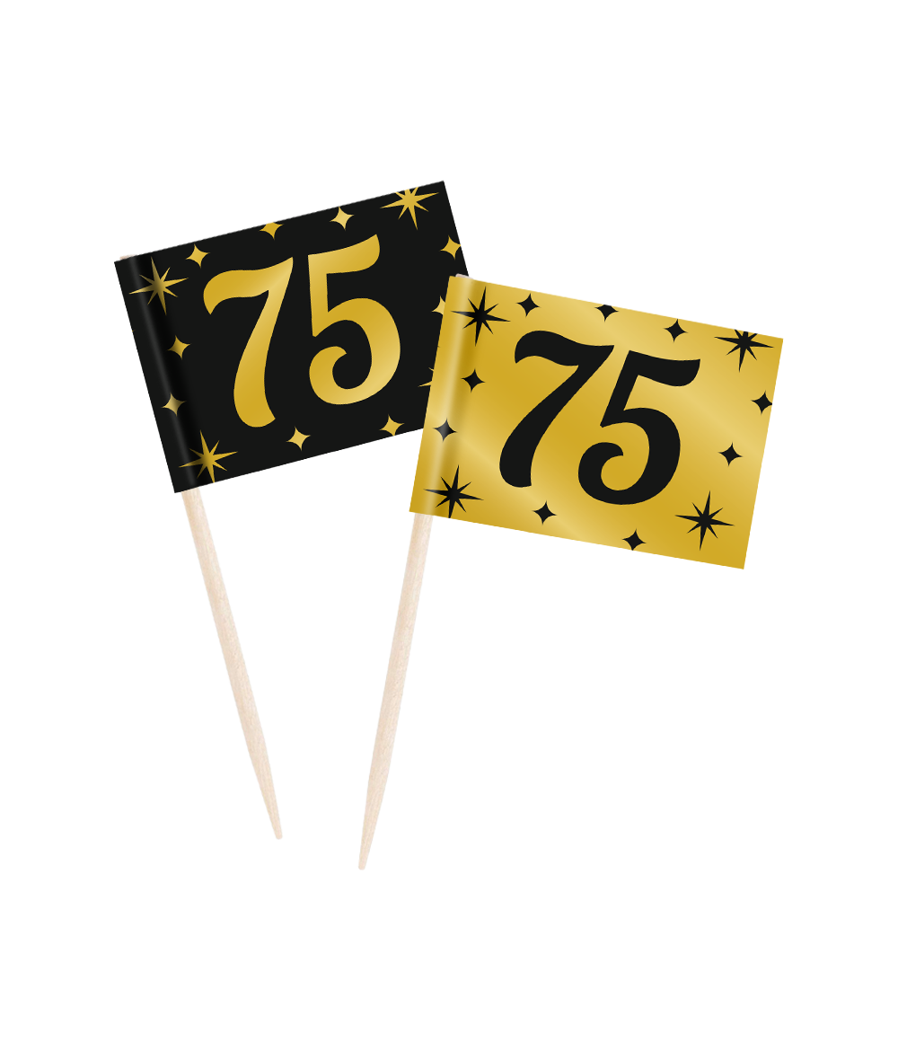 Cheers to 75 Years Cocktail Picks