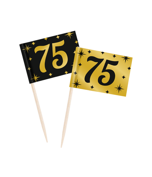 Cheers to 75 Years Cocktail Picks