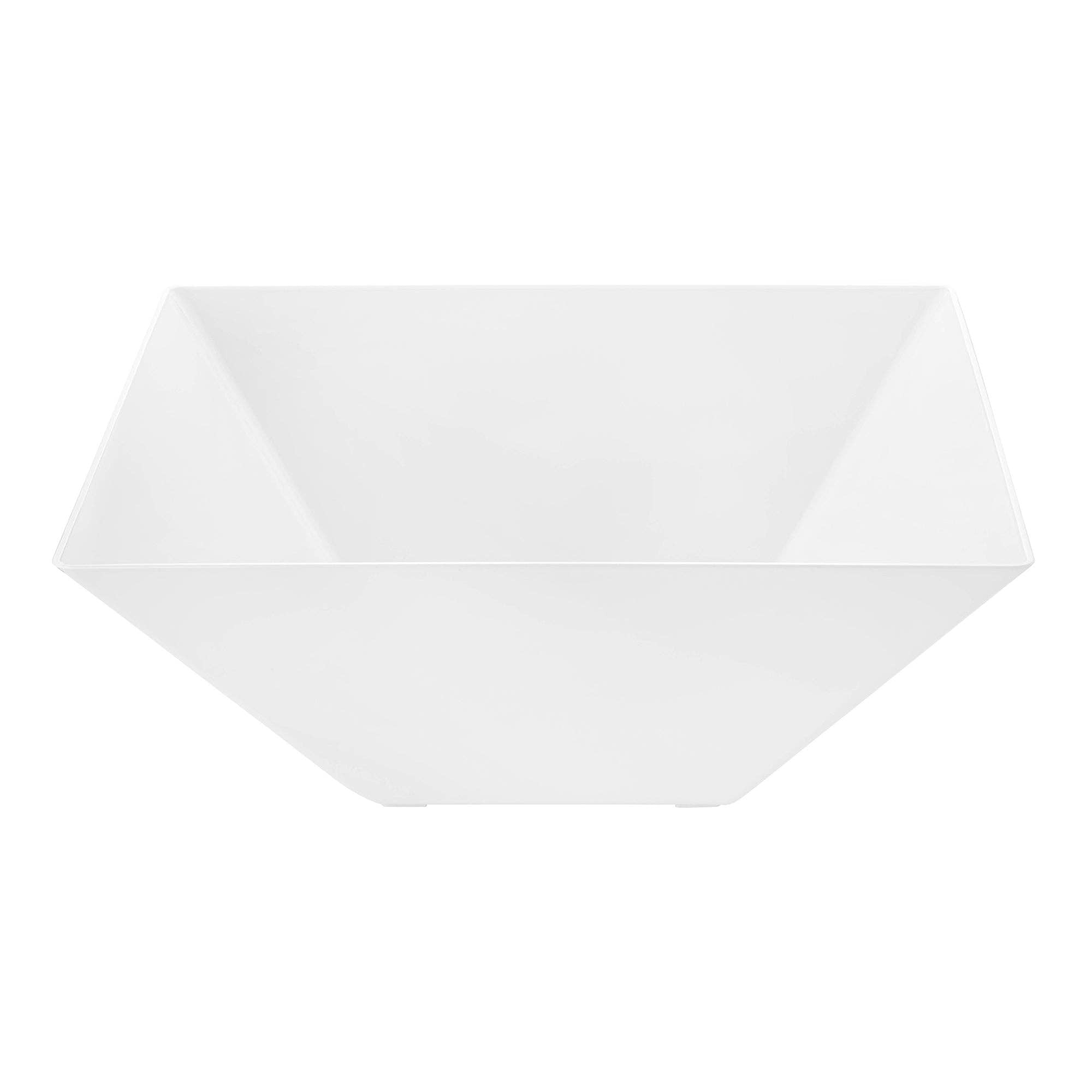 4 qt. White Square Plastic Serving Bowls