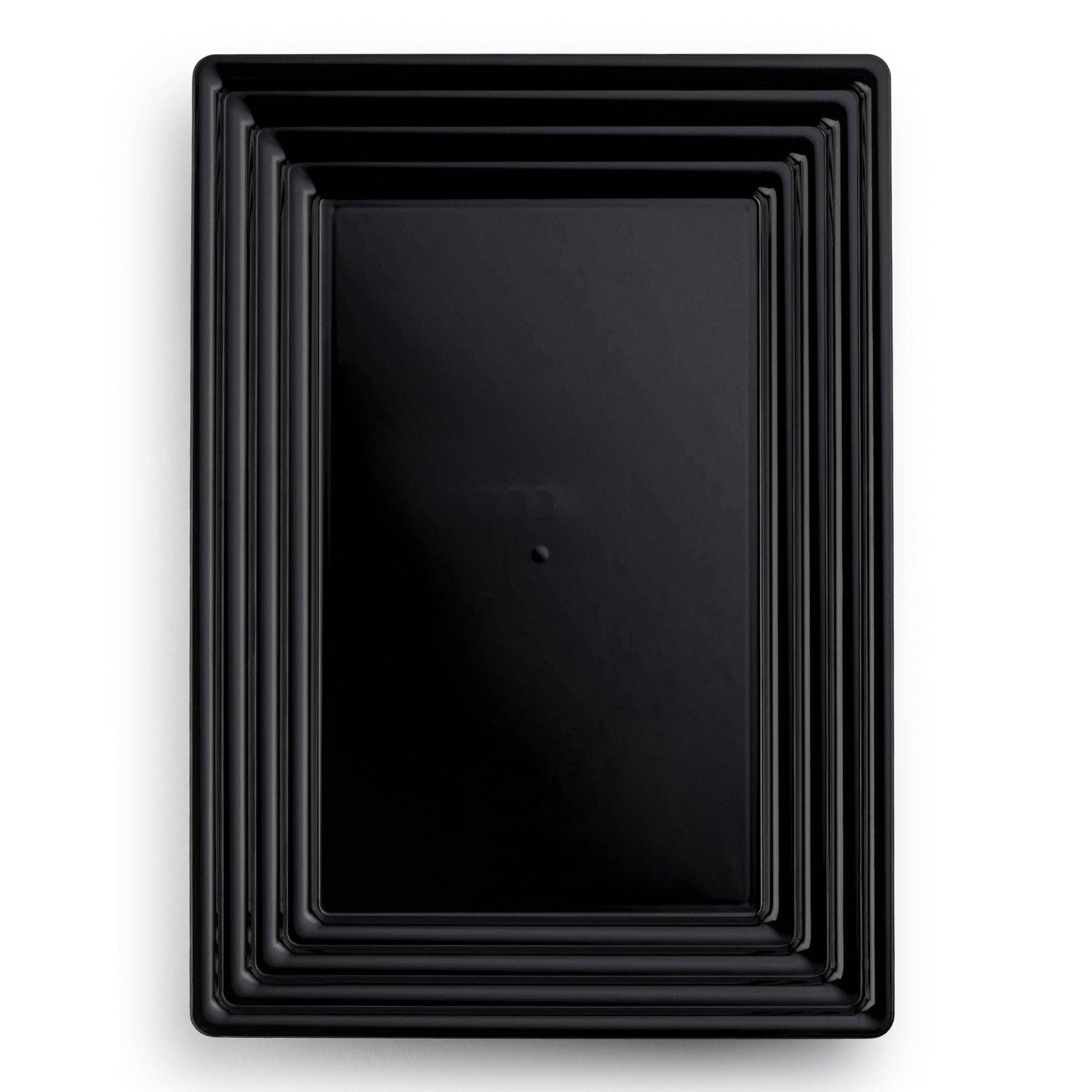 9" x 13" Black Rectangular Plastic Serving Trays