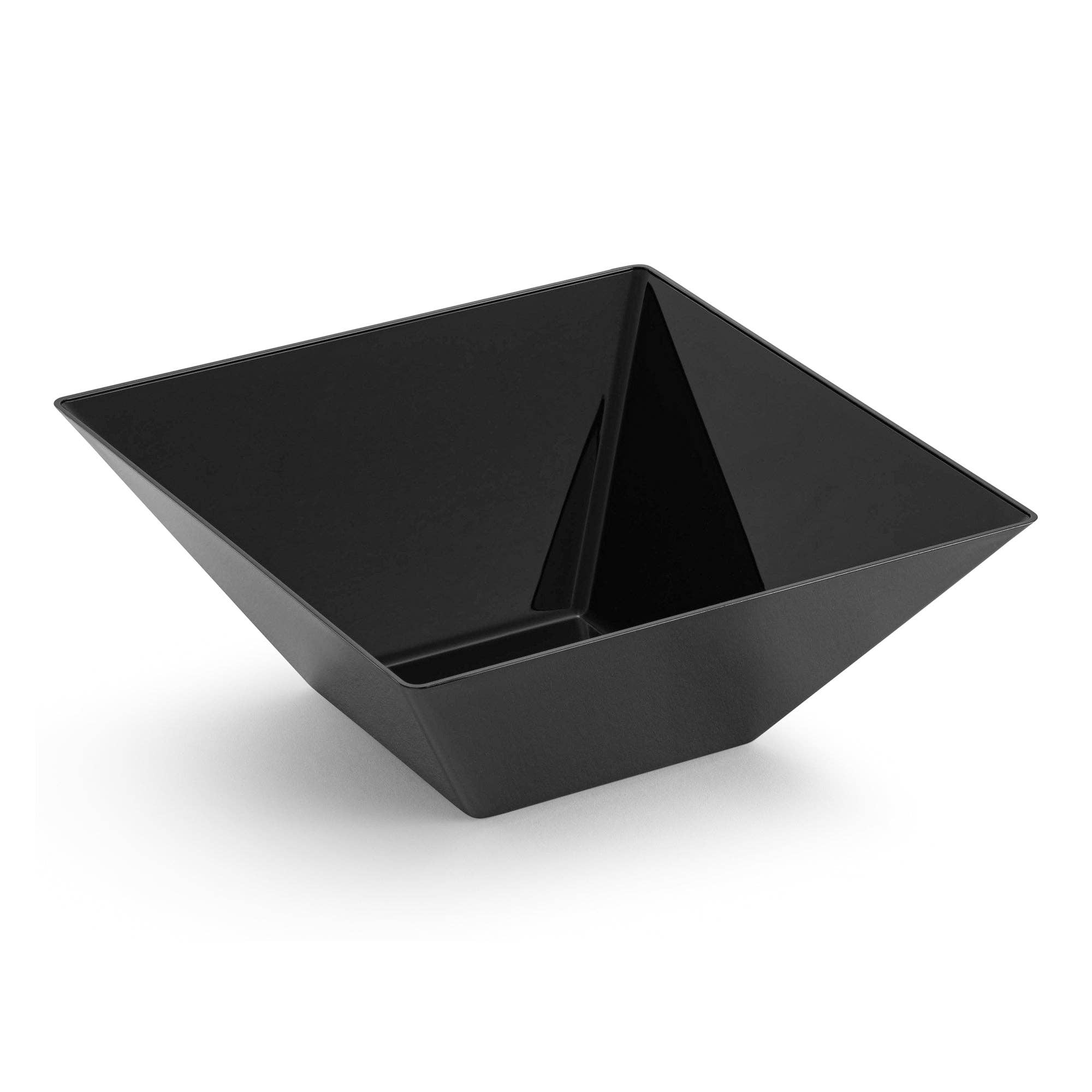 3 qt. Black Square Plastic Serving Bowls