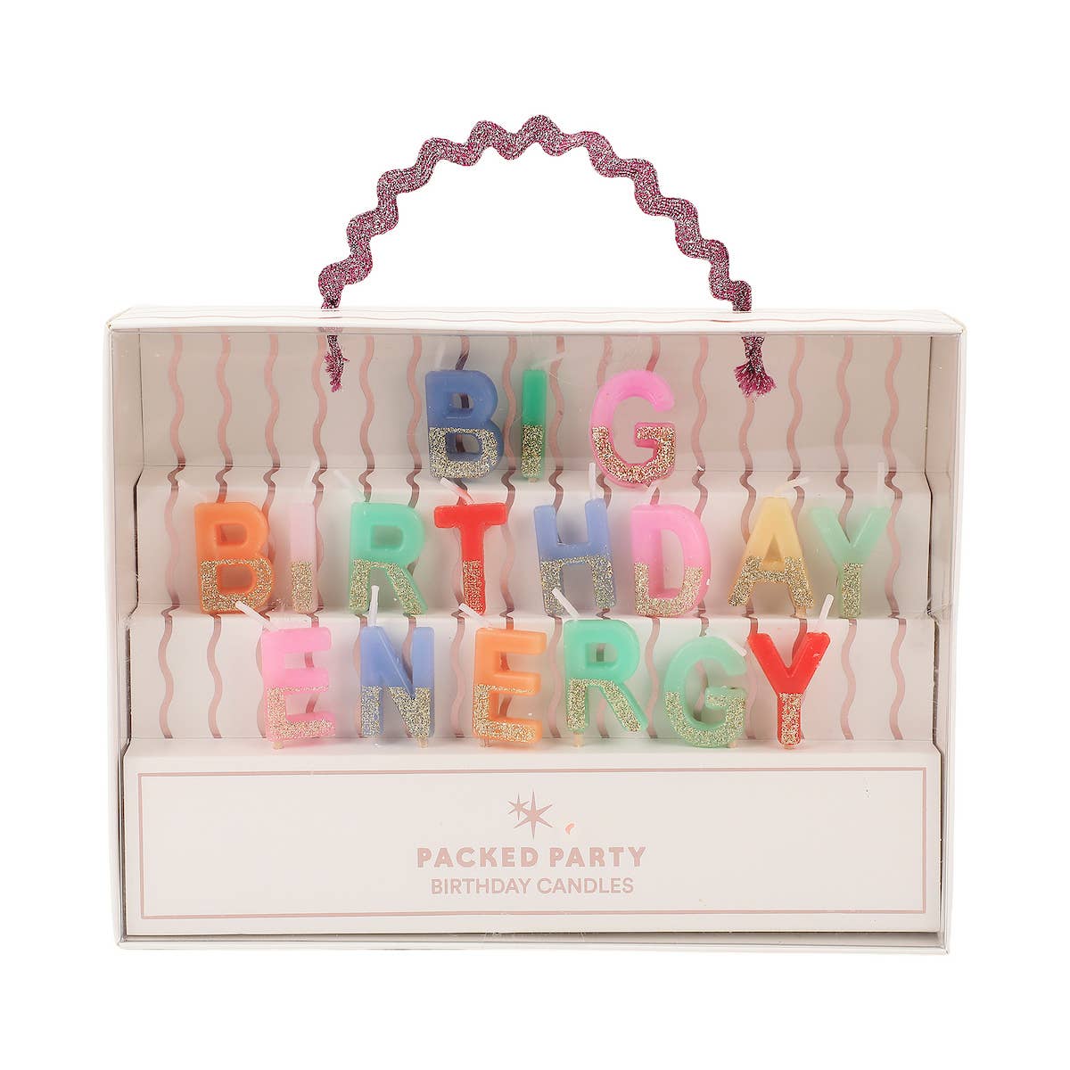 Big Birthday Energy Glitter Birthday Candles Set