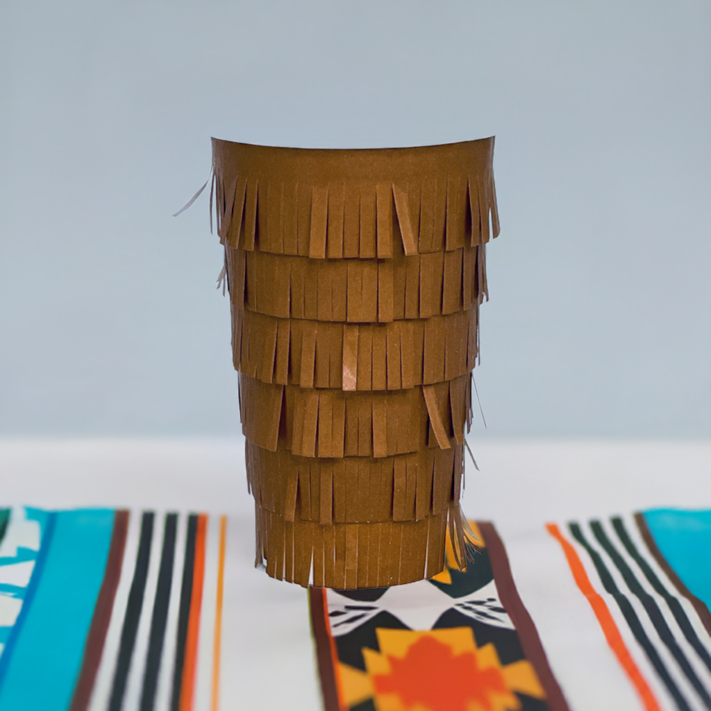 Brown Fringe Cups - Set of 8