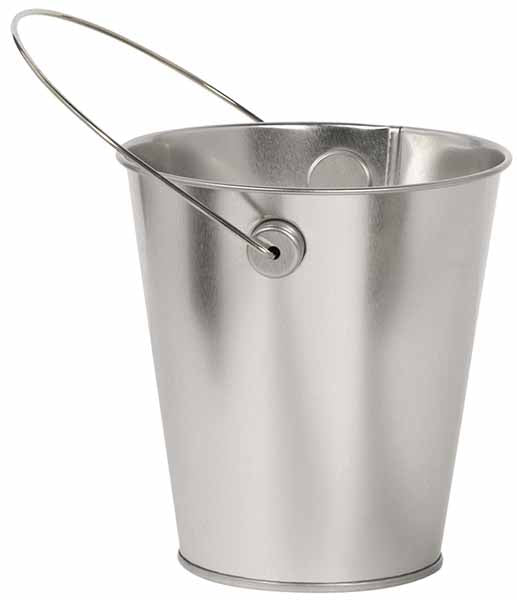 Silver Metal Bucket